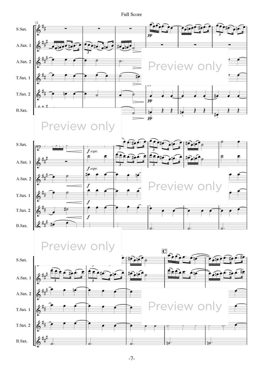 Romanian Folk Dances - Saxophone Sextet Chamber Music scores gallery preview page 8