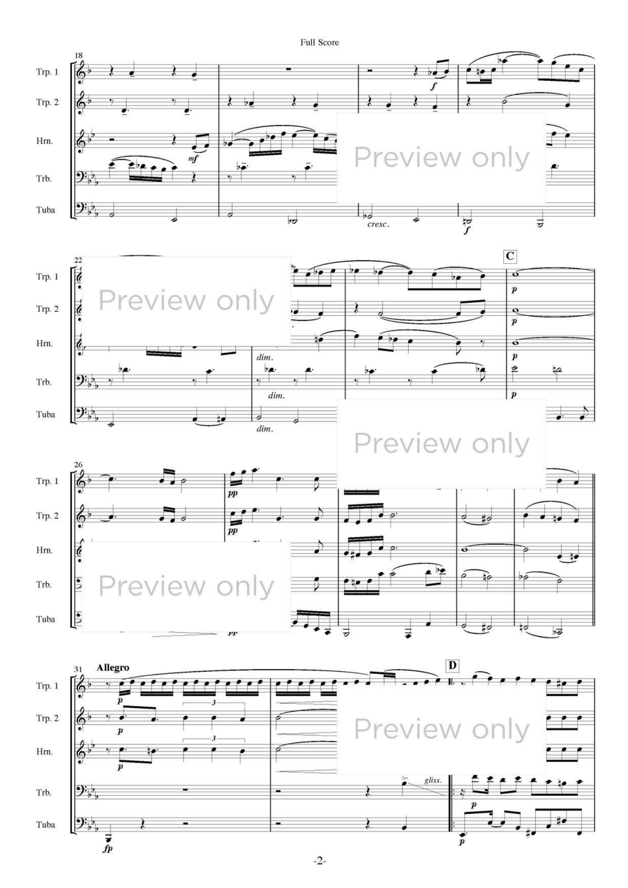 Introduction and Allegro - Brass Quintet Brass Quintet scores gallery preview page 3