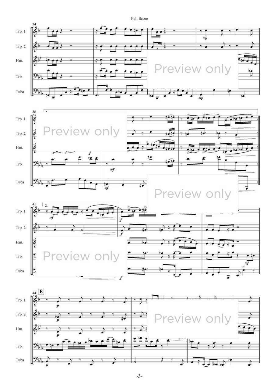 Introduction and Allegro - Brass Quintet Brass Quintet scores gallery preview page 4