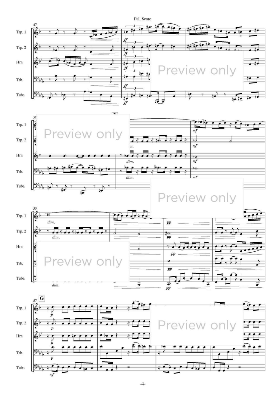 Introduction and Allegro - Brass Quintet Brass Quintet scores gallery preview page 5