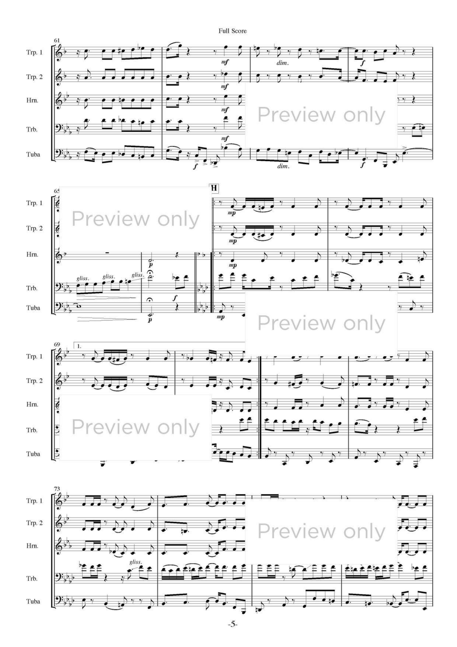 Introduction and Allegro - Brass Quintet Brass Quintet scores gallery preview page 6