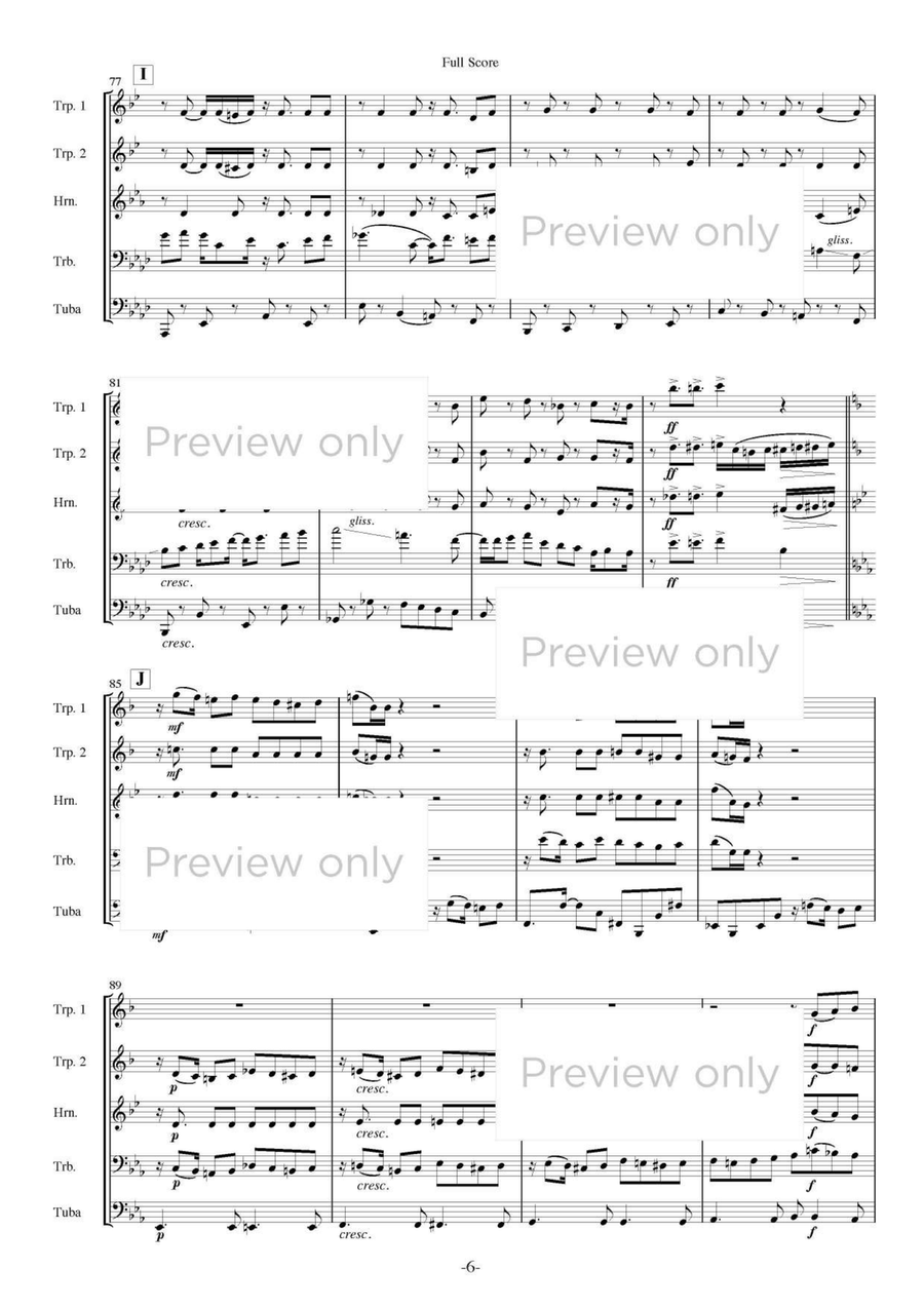 Introduction and Allegro - Brass Quintet Brass Quintet scores gallery preview page 7