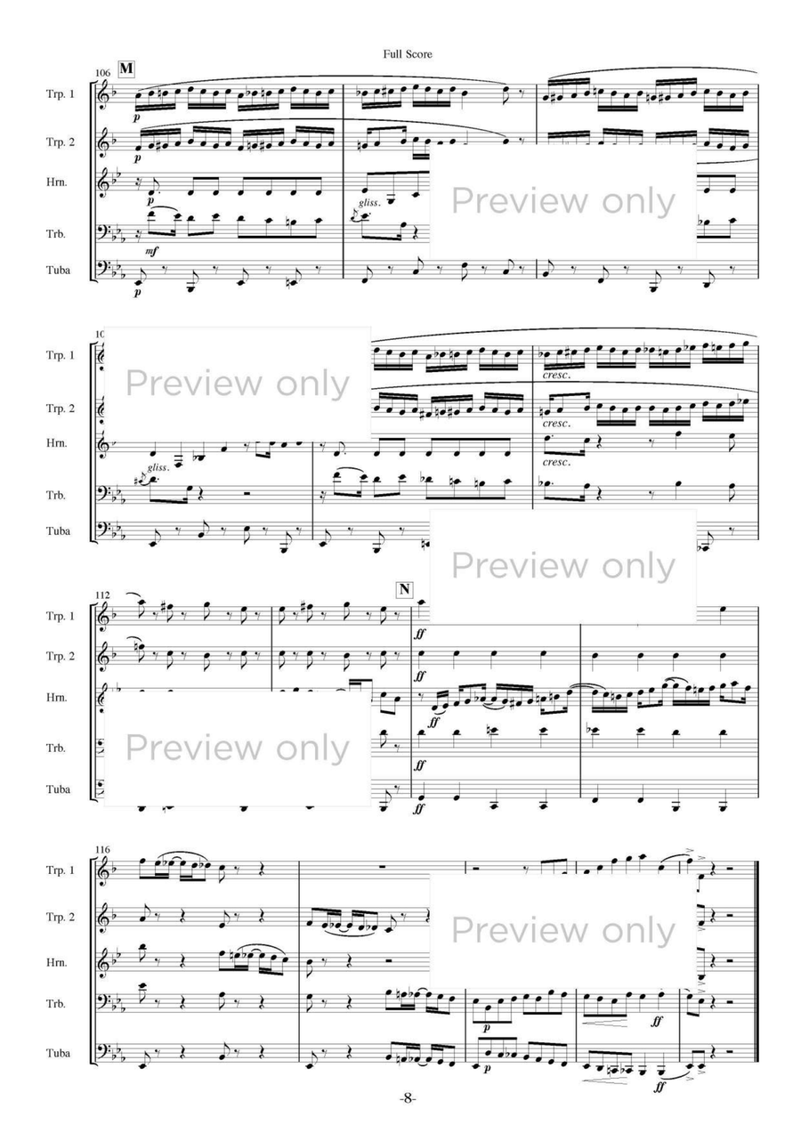 Introduction and Allegro - Brass Quintet Brass Quintet scores gallery preview page 9