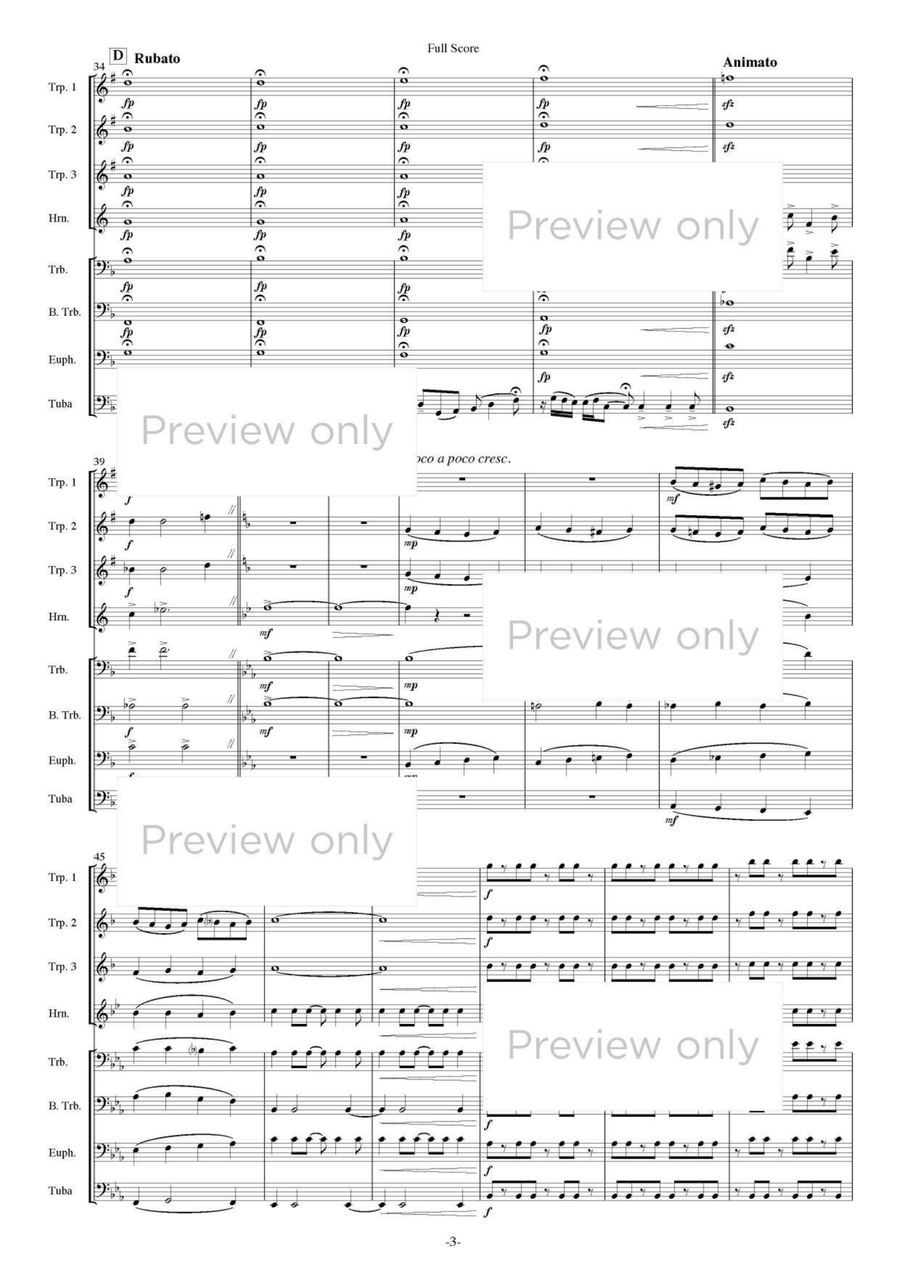 Toward the Fair with Sweetheart on a Fine Day! - Brass Octet Euphonium scores gallery preview page 4