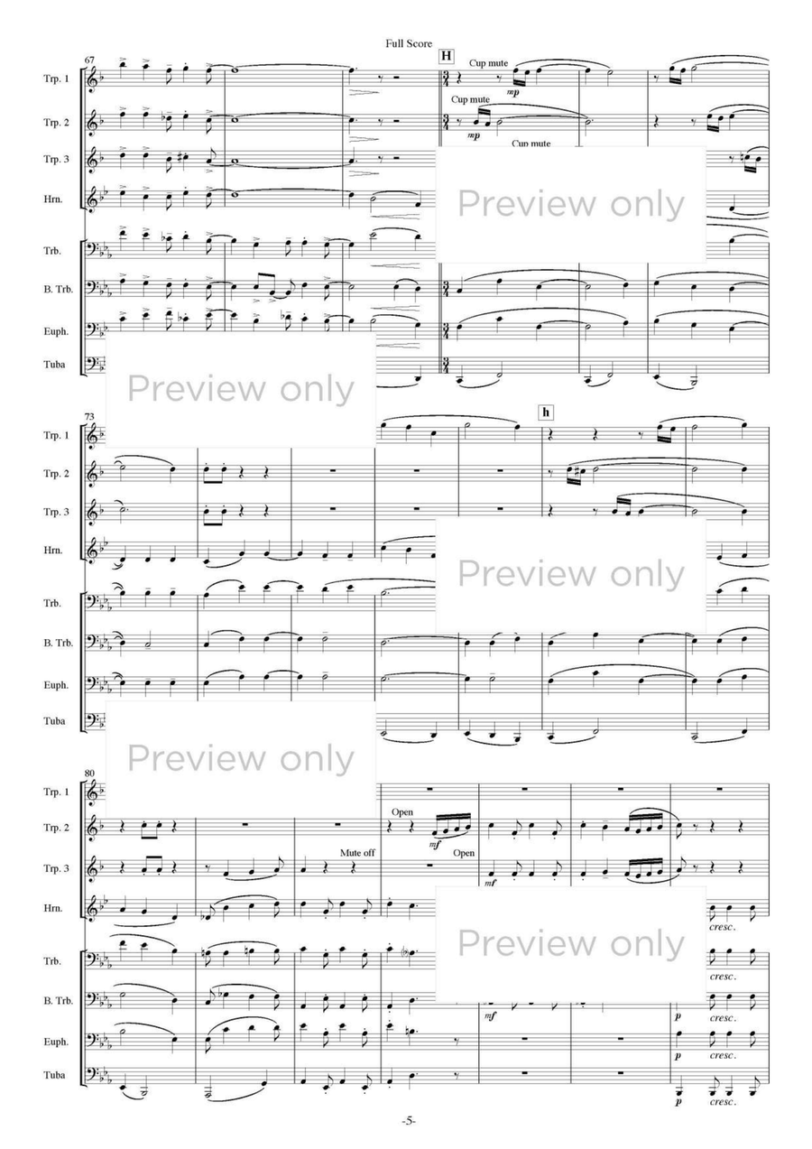 Toward the Fair with Sweetheart on a Fine Day! - Brass Octet Euphonium scores gallery preview page 6