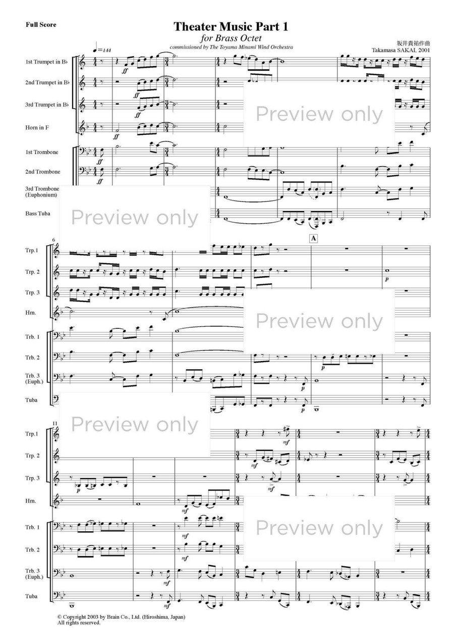 Theater Music Part 1 - Brass Octet Euphonium scores gallery preview page 2