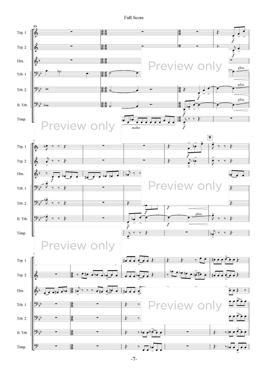 Introduzione ed Allegro con bravura - Brass & Percussion Septet Chamber Music scores gallery preview page 8