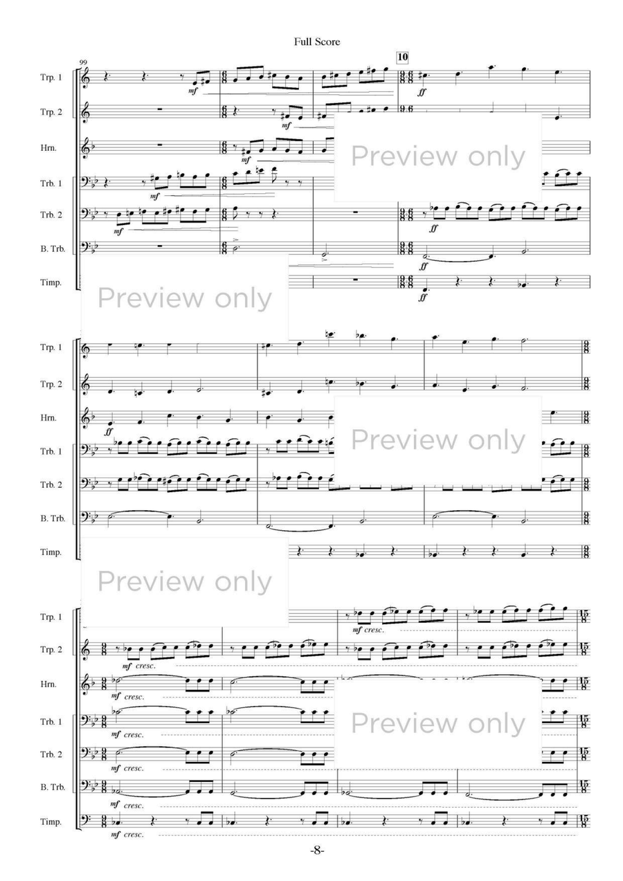 Introduzione ed Allegro con bravura - Brass & Percussion Septet Chamber Music scores gallery preview page 9