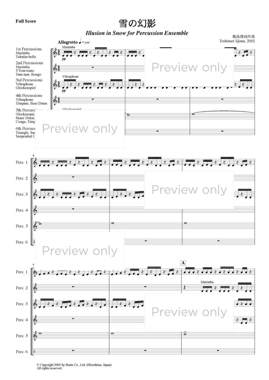 Illusion in Snow - Percussion Sextet Chamber Music scores gallery preview page 2