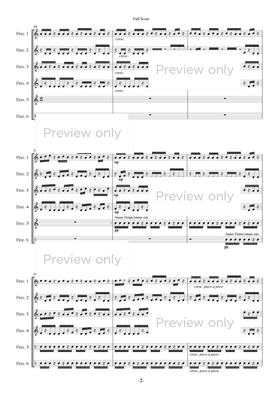 Illusion in Snow - Percussion Sextet Chamber Music scores gallery preview page 3