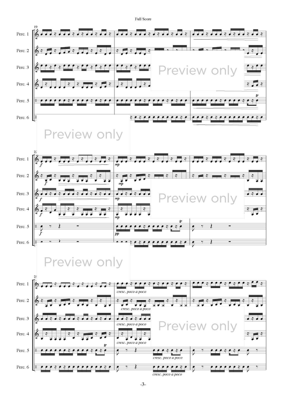 Illusion in Snow - Percussion Sextet Chamber Music scores gallery preview page 4