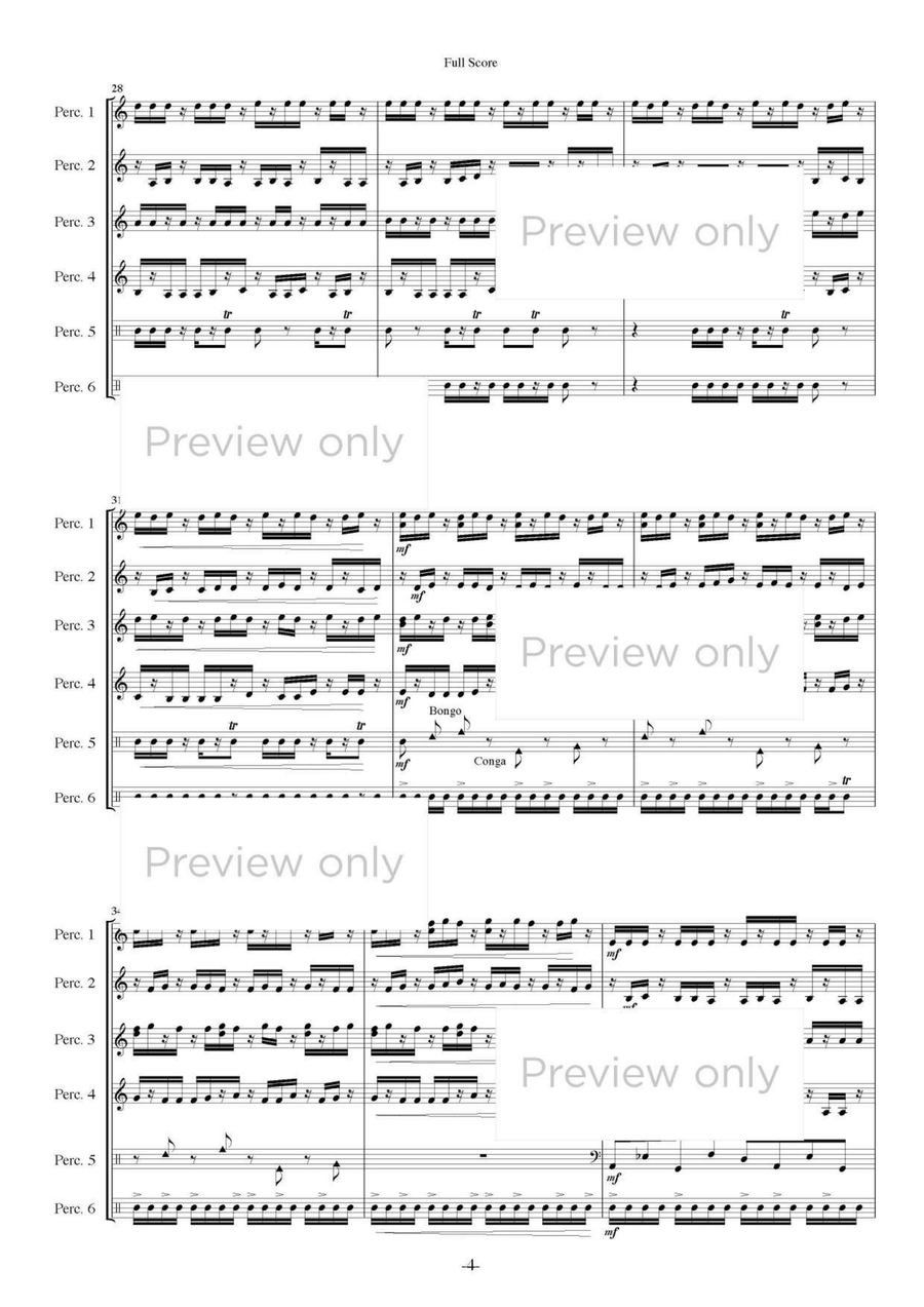 Illusion in Snow - Percussion Sextet Chamber Music scores gallery preview page 5