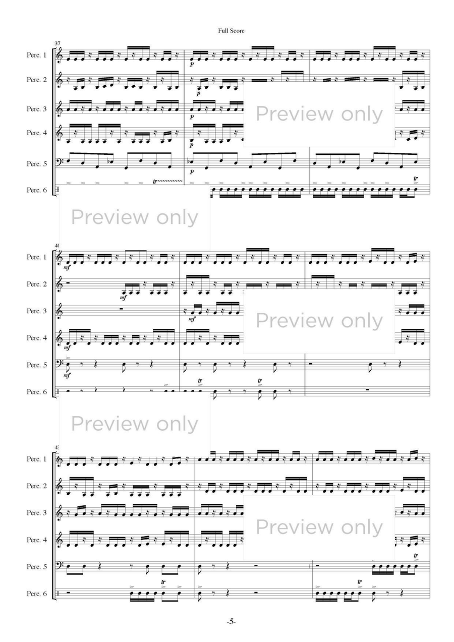 Illusion in Snow - Percussion Sextet Chamber Music scores gallery preview page 6
