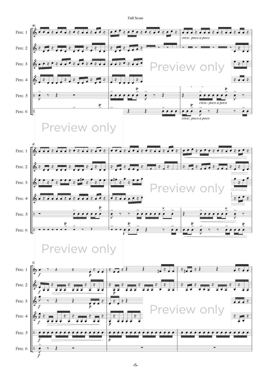 Illusion in Snow - Percussion Sextet Chamber Music scores gallery preview page 7