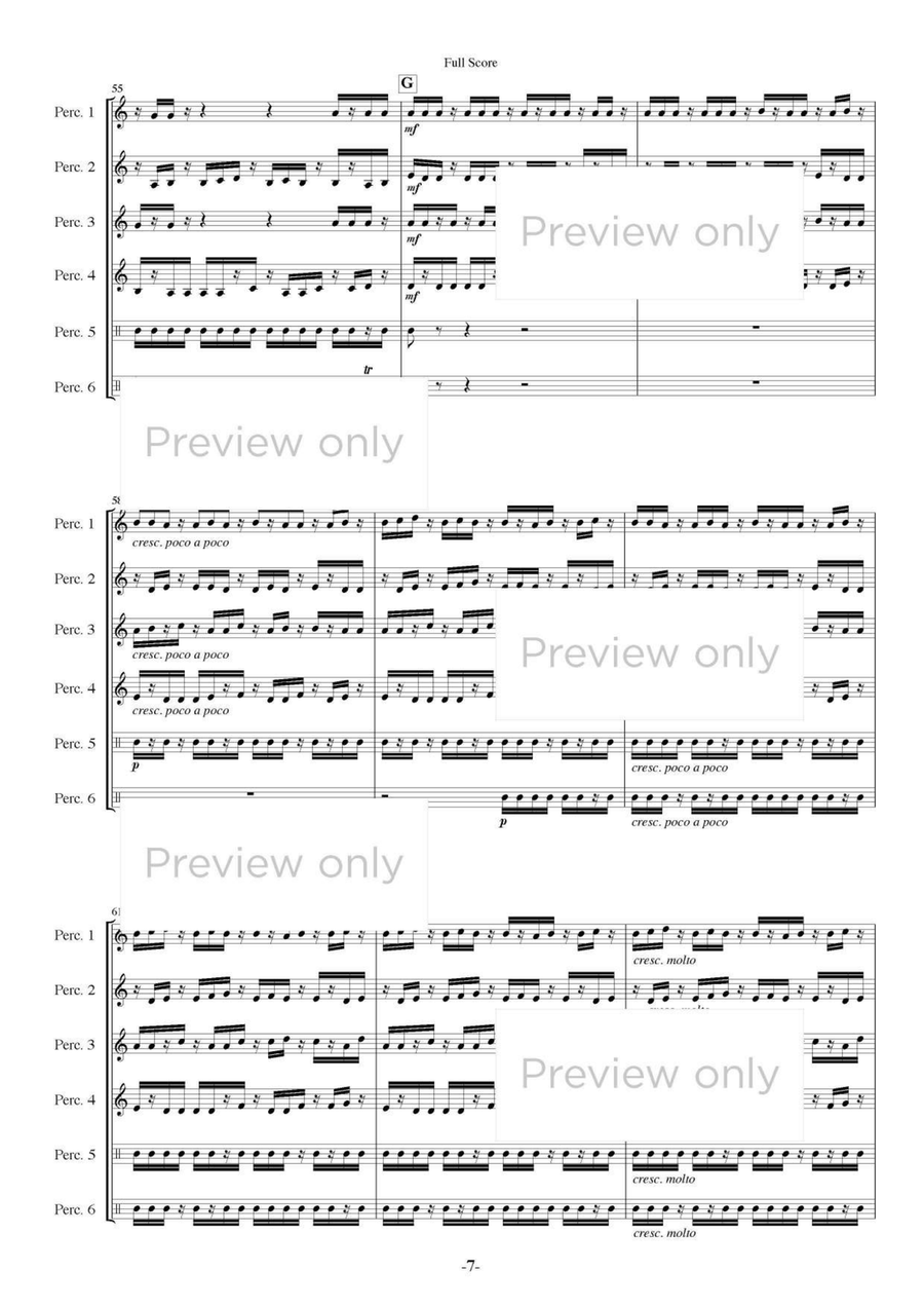 Illusion in Snow - Percussion Sextet Chamber Music scores gallery preview page 8
