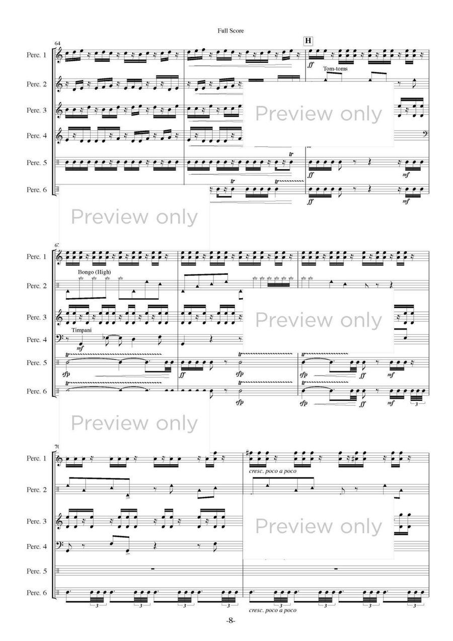 Illusion in Snow - Percussion Sextet Chamber Music scores gallery preview page 9