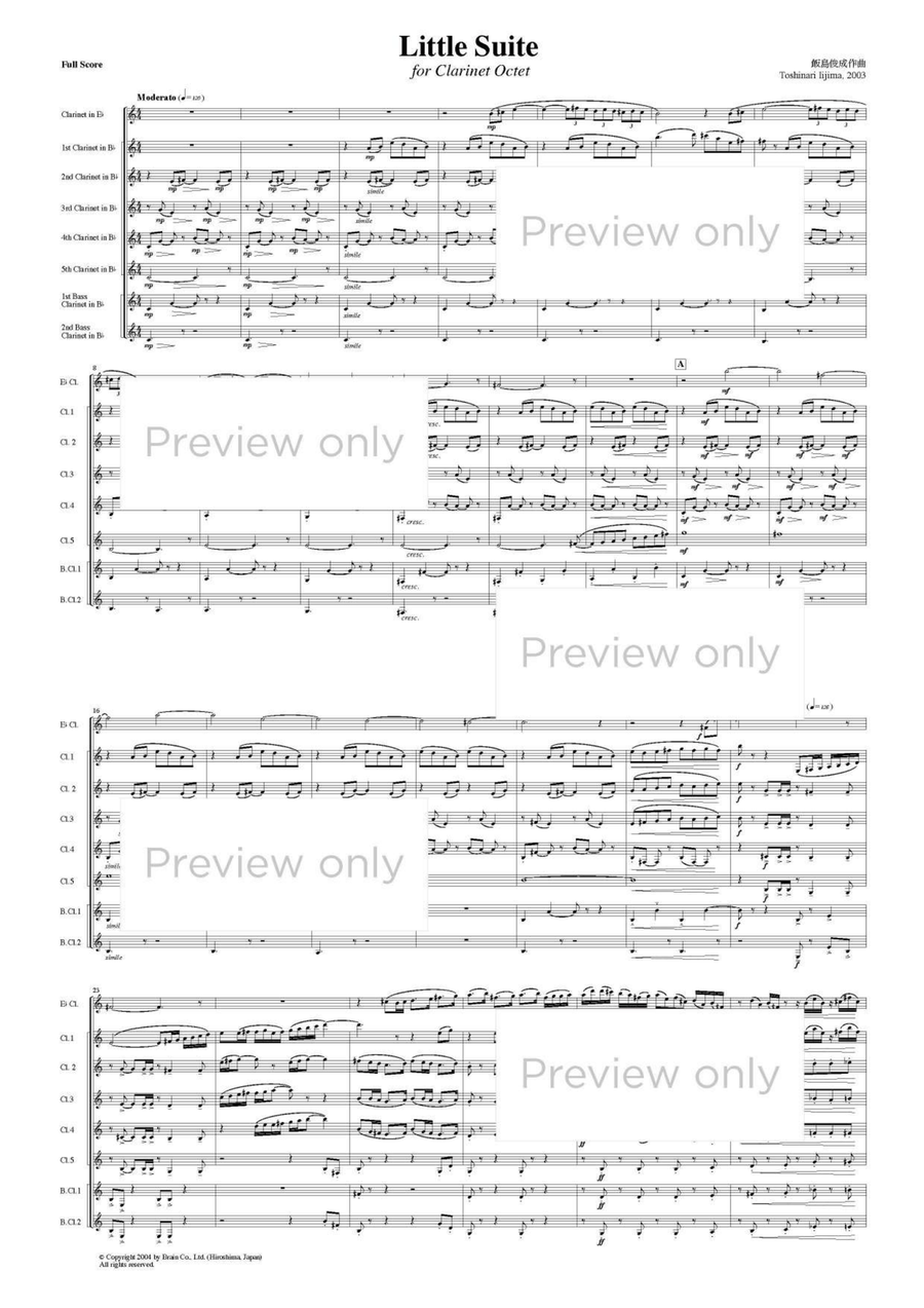 Little Suite - Clarinet Octet Chamber Music scores gallery preview page 2