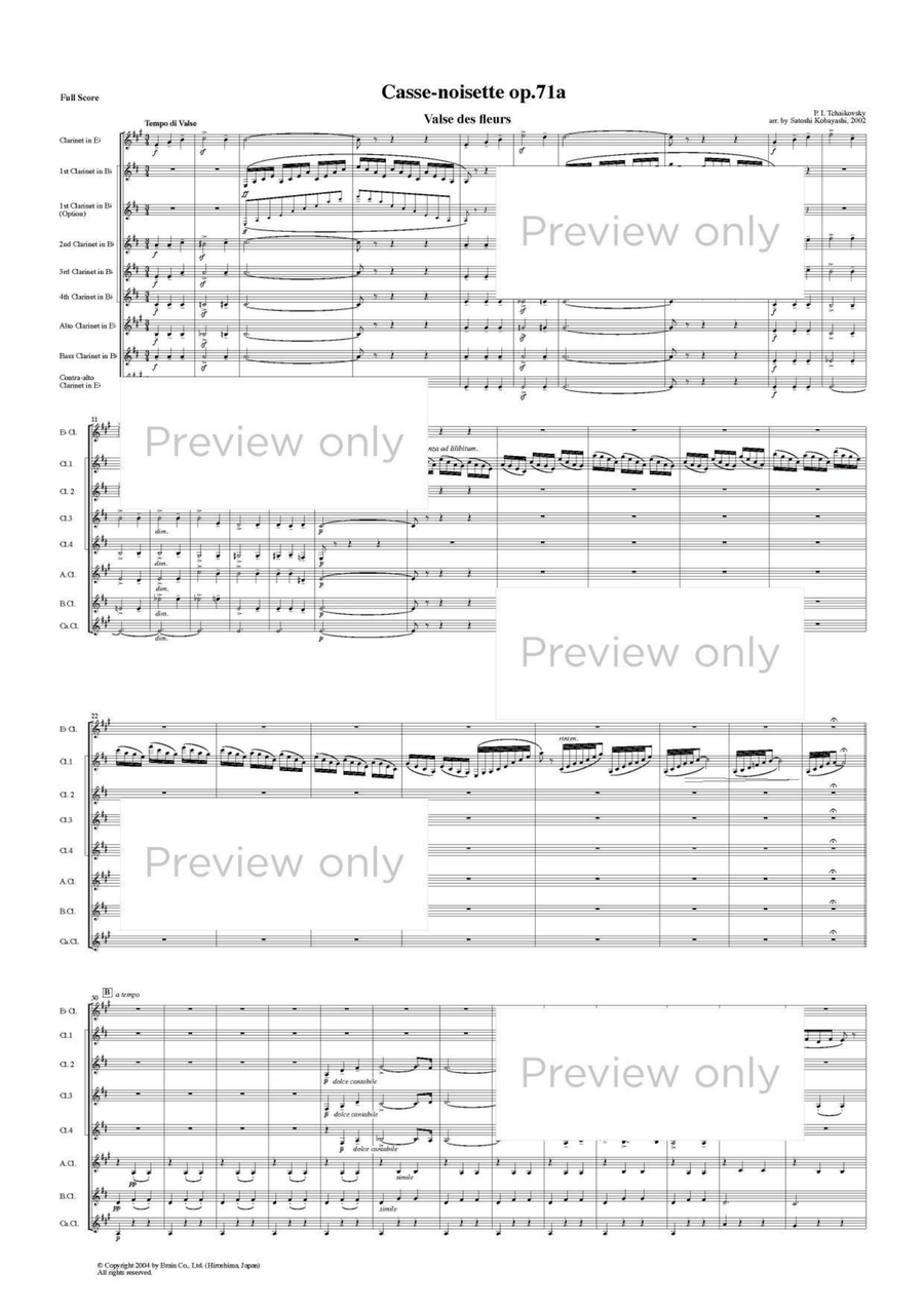 The Nutcracker op. 71a: Waltz of the Flowers - Clarinet Octet Clarinet Quartet scores gallery preview page 2