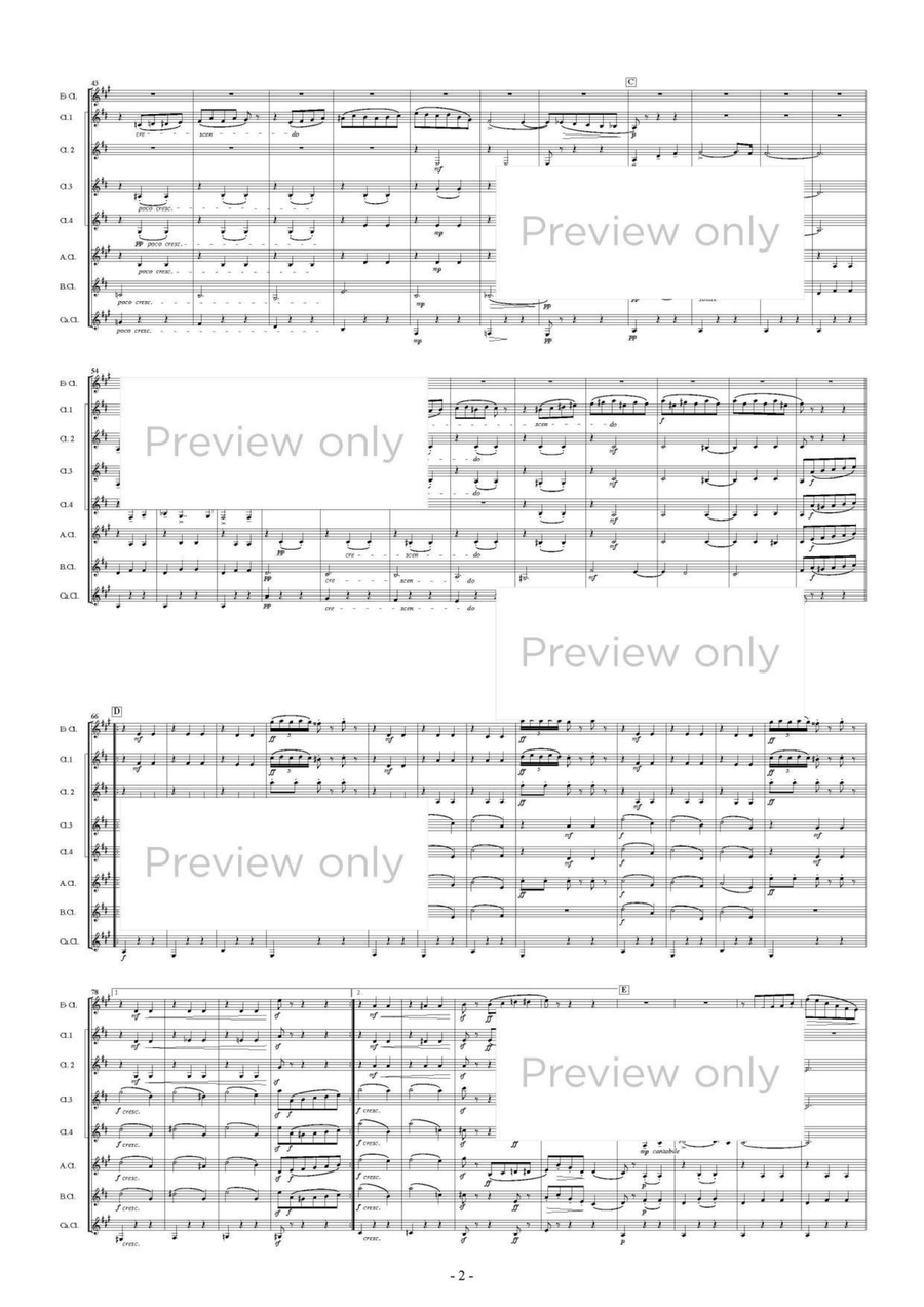 The Nutcracker op. 71a: Waltz of the Flowers - Clarinet Octet Clarinet Quartet scores gallery preview page 3