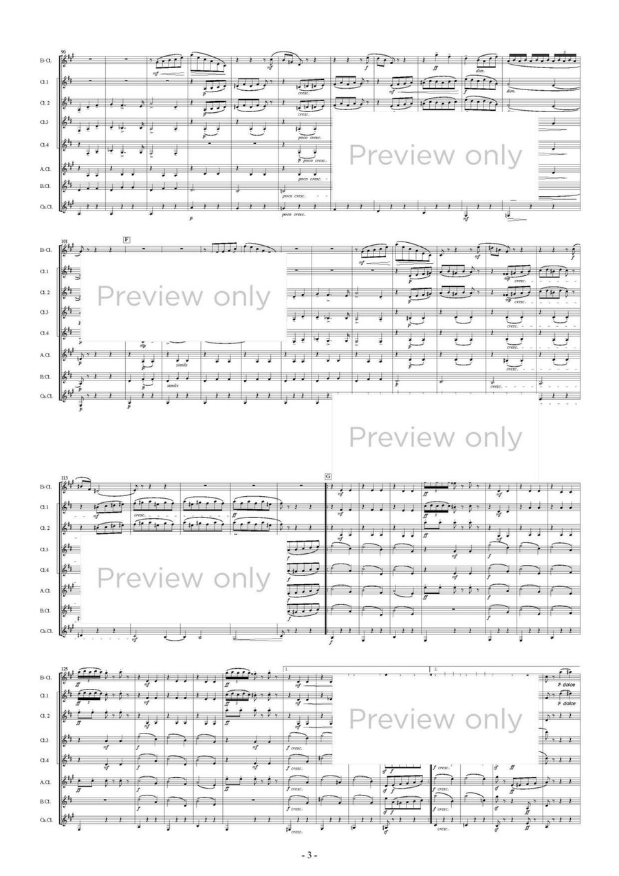 The Nutcracker op. 71a: Waltz of the Flowers - Clarinet Octet Clarinet Quartet scores gallery preview page 4
