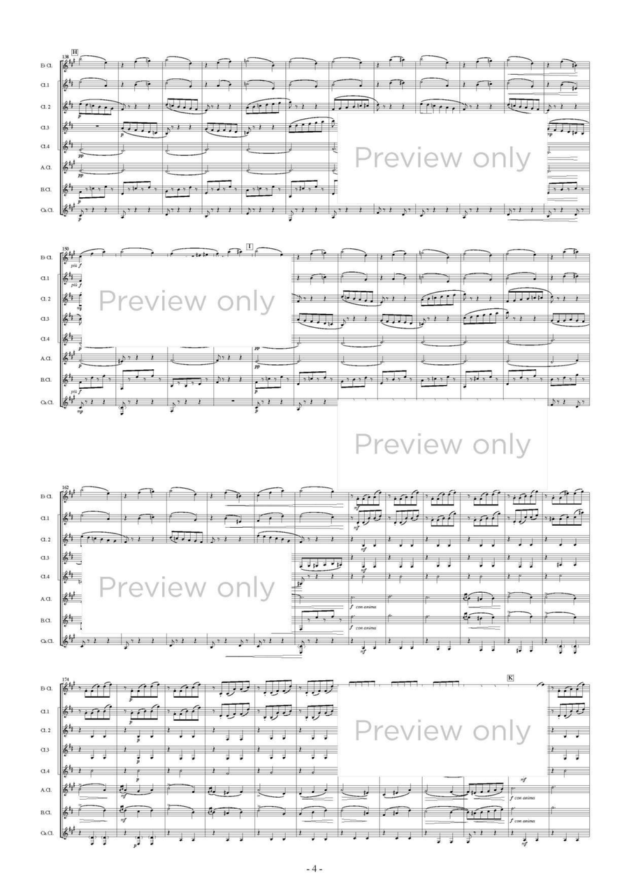 The Nutcracker op. 71a: Waltz of the Flowers - Clarinet Octet Clarinet Quartet scores gallery preview page 5