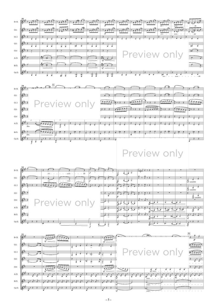 The Nutcracker op. 71a: Waltz of the Flowers - Clarinet Octet Clarinet Quartet scores gallery preview page 6