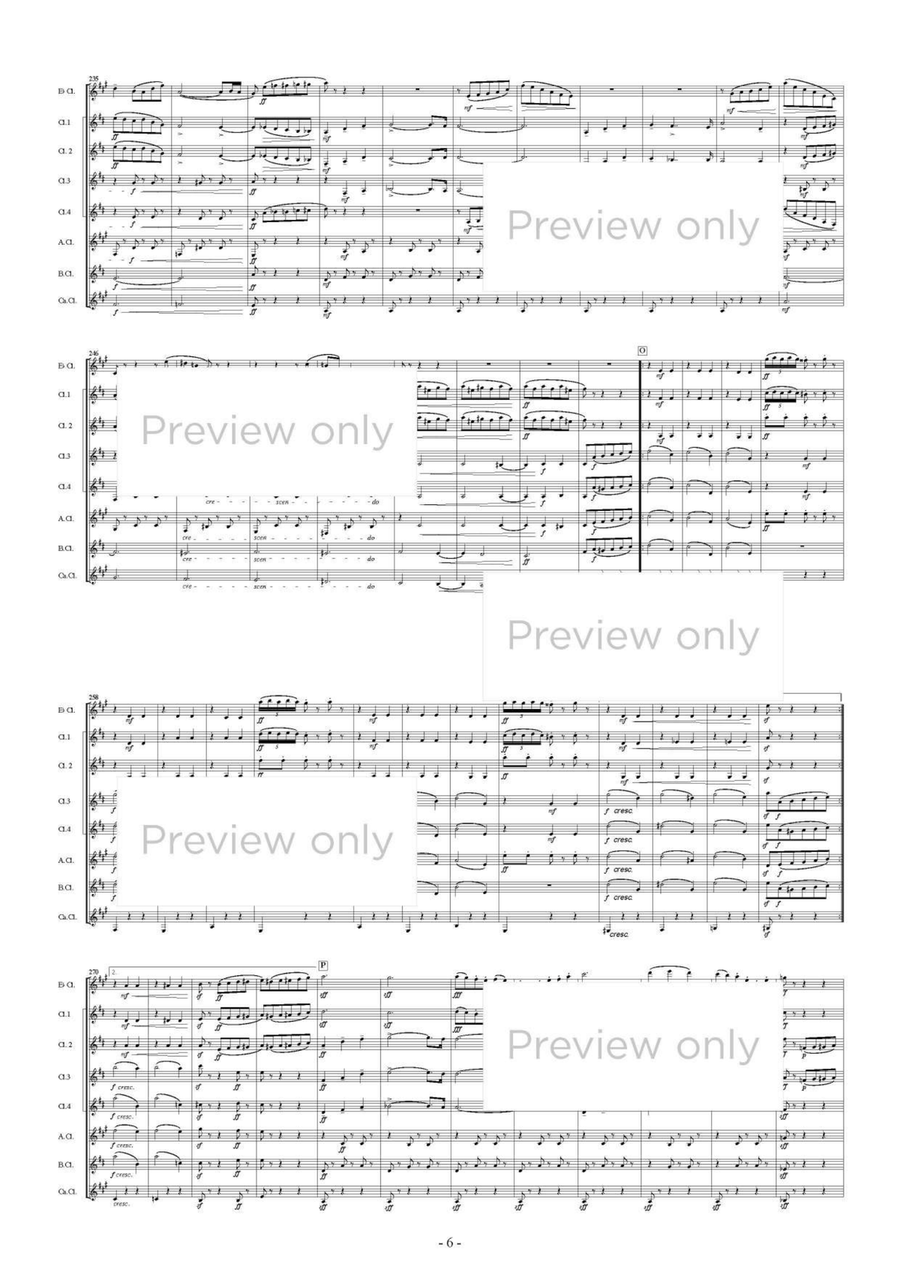 The Nutcracker op. 71a: Waltz of the Flowers - Clarinet Octet Clarinet Quartet scores gallery preview page 7