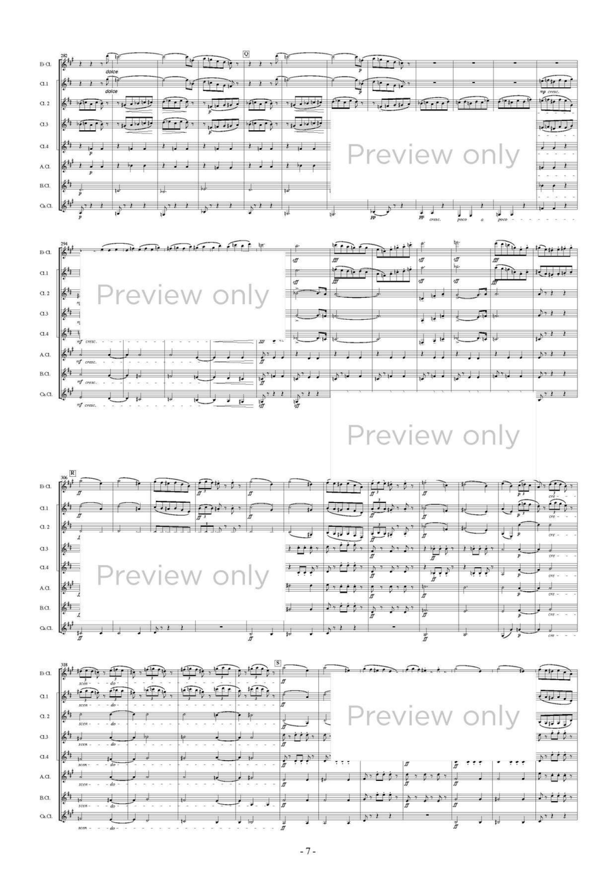 The Nutcracker op. 71a: Waltz of the Flowers - Clarinet Octet Clarinet Quartet scores gallery preview page 8