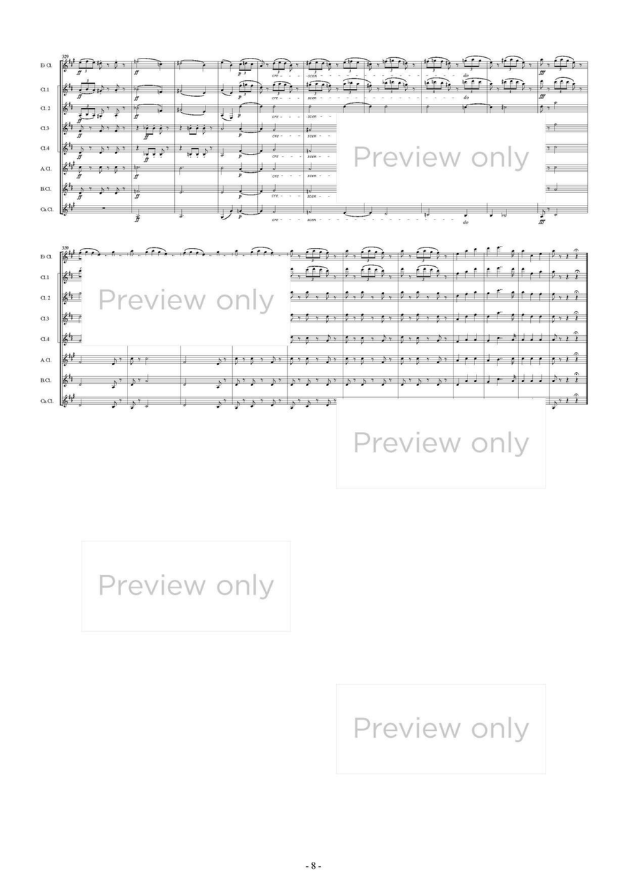 The Nutcracker op. 71a: Waltz of the Flowers - Clarinet Octet Clarinet Quartet scores gallery preview page 9