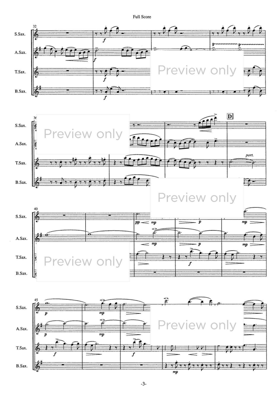Moashibi - Saxophone Quartet Saxophone Quartet scores gallery preview page 4