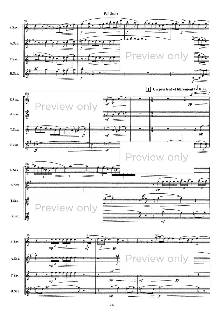 Moashibi - Saxophone Quartet Saxophone Quartet scores gallery preview page 8