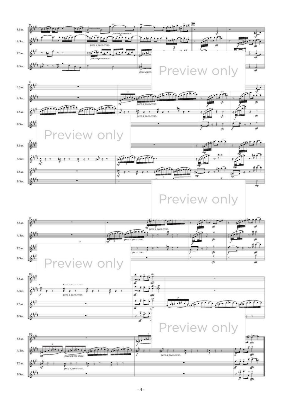 Partita 6 e-moll BWV830 - Saxophone Quartet Saxophone Quartet scores gallery preview page 5