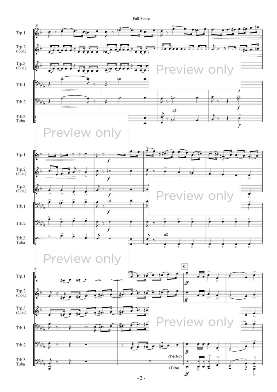 Hymn and Triumphal March from Aida - Brass Septet/Sextet Chamber Music scores gallery preview page 3