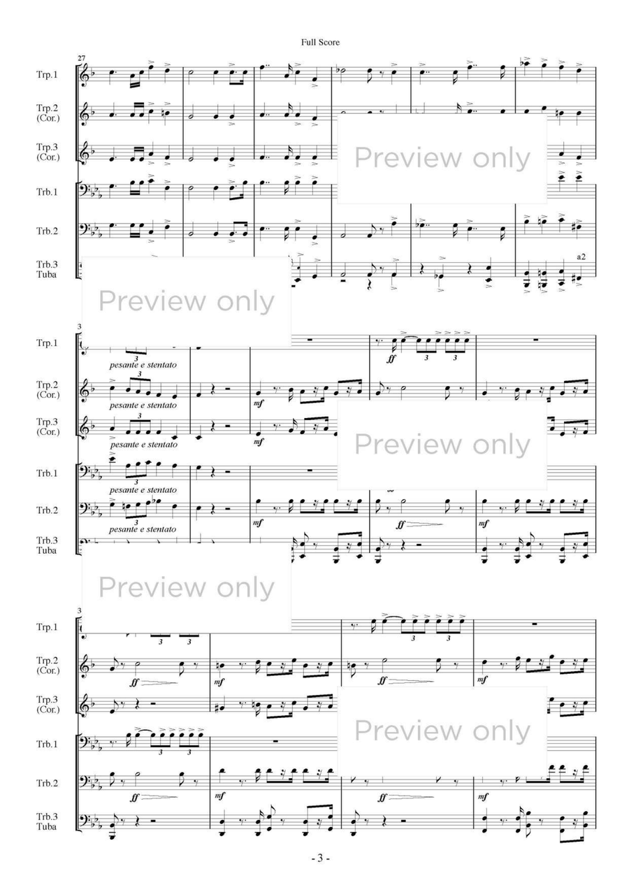 Hymn and Triumphal March from Aida - Brass Septet/Sextet Chamber Music scores gallery preview page 4