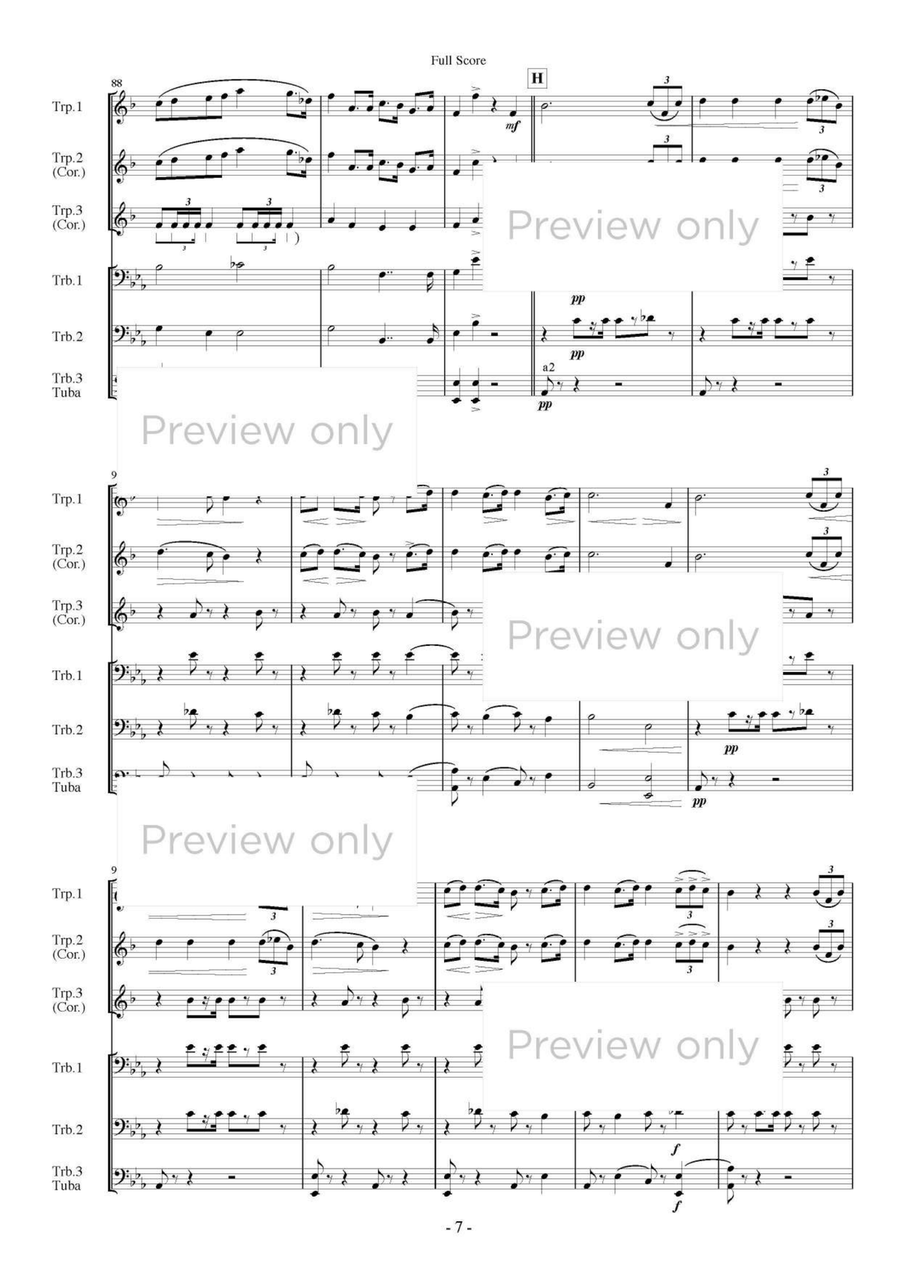 Hymn and Triumphal March from Aida - Brass Septet/Sextet Chamber Music scores gallery preview page 8