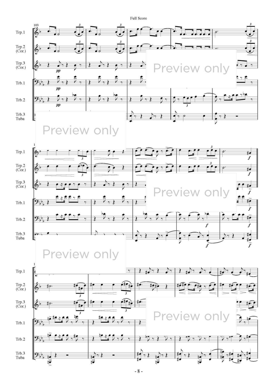 Hymn and Triumphal March from Aida - Brass Septet/Sextet Chamber Music scores gallery preview page 9