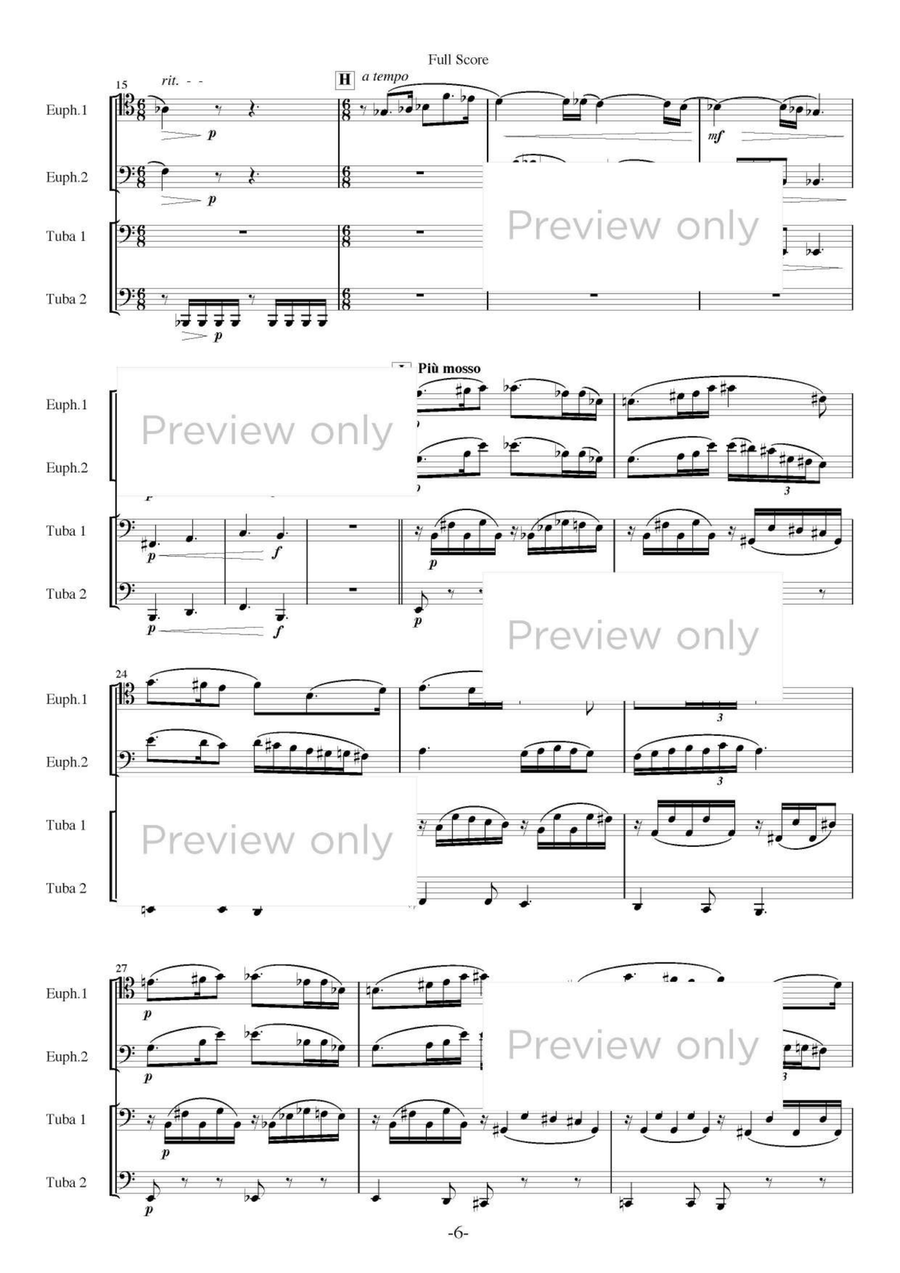 Quatuor - Euphonium & Tuba Quartet Tuba Quartet scores gallery preview page 7