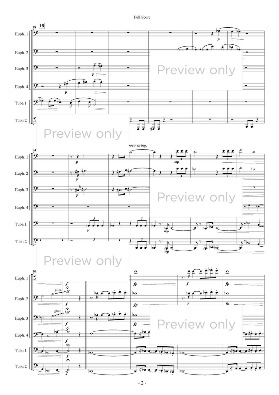 Trois Pieces - Euphonium & Tuba Sextet Euphonium Trio scores gallery preview page 3
