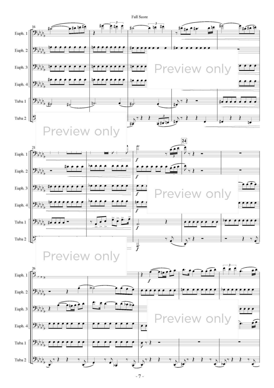 Trois Pieces - Euphonium & Tuba Sextet Euphonium Trio scores gallery preview page 8