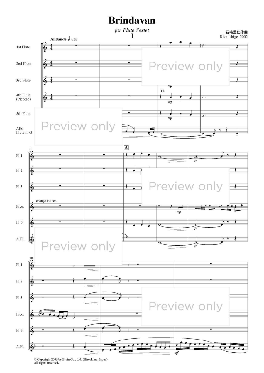 Brindavan - Flute Sextet Brindavan - Flute Sextet Flute Duet scores gallery preview page 2