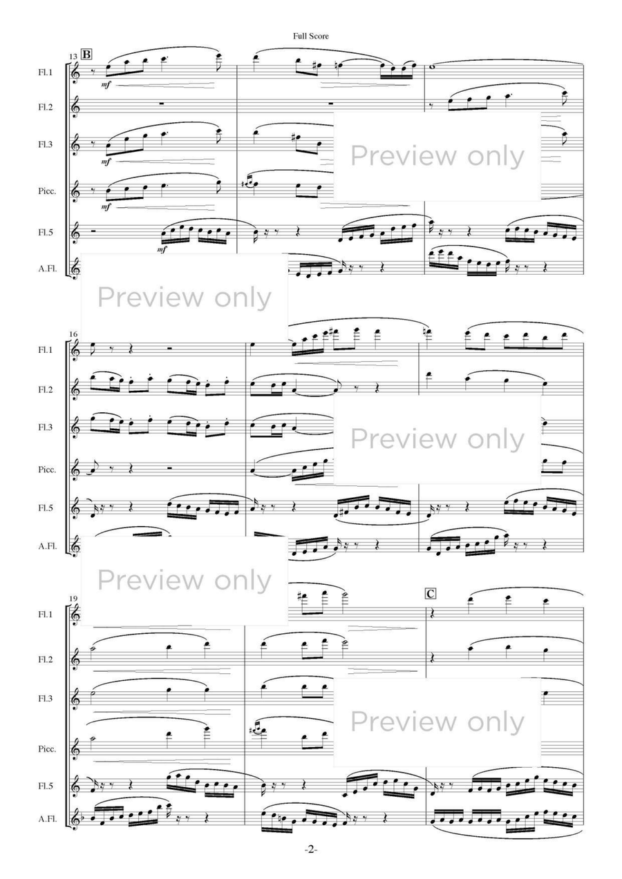 Brindavan - Flute Sextet Brindavan - Flute Sextet Flute Duet scores gallery preview page 3