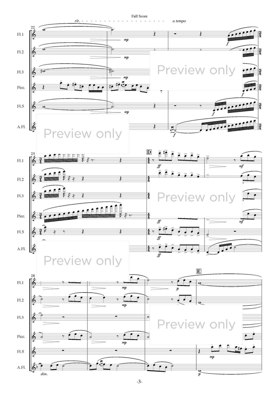 Brindavan - Flute Sextet Brindavan - Flute Sextet Flute Duet scores gallery preview page 4
