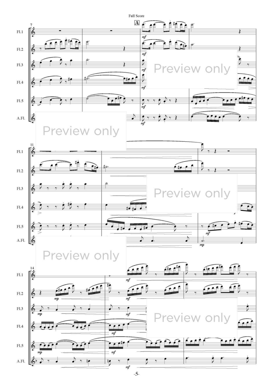 Brindavan - Flute Sextet Brindavan - Flute Sextet Flute Duet scores gallery preview page 6
