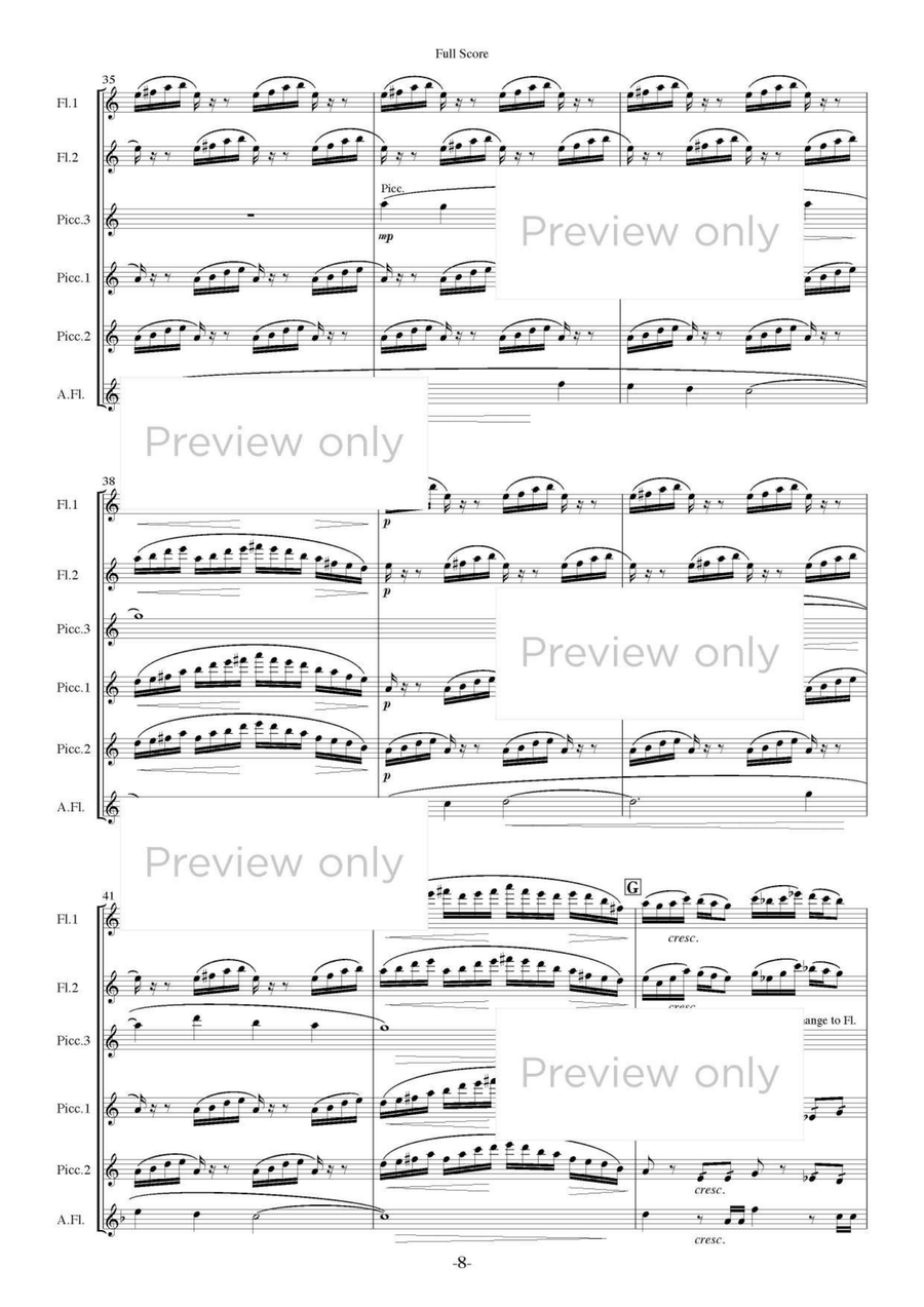 Brindavan - Flute Sextet Brindavan - Flute Sextet Flute Duet scores gallery preview page 9