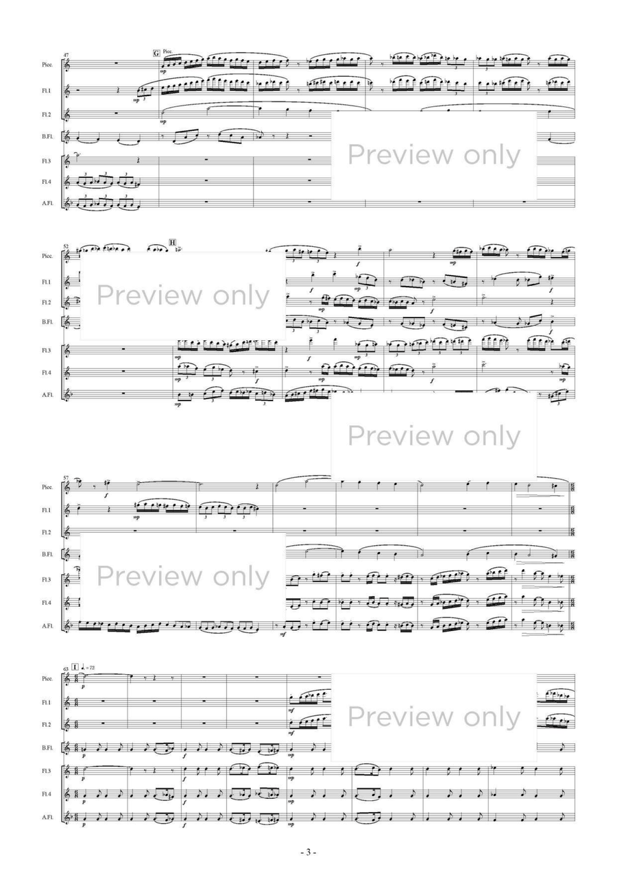 Cori Spezzati con Variazioni - Flute Septet Flute Quartet scores gallery preview page 4