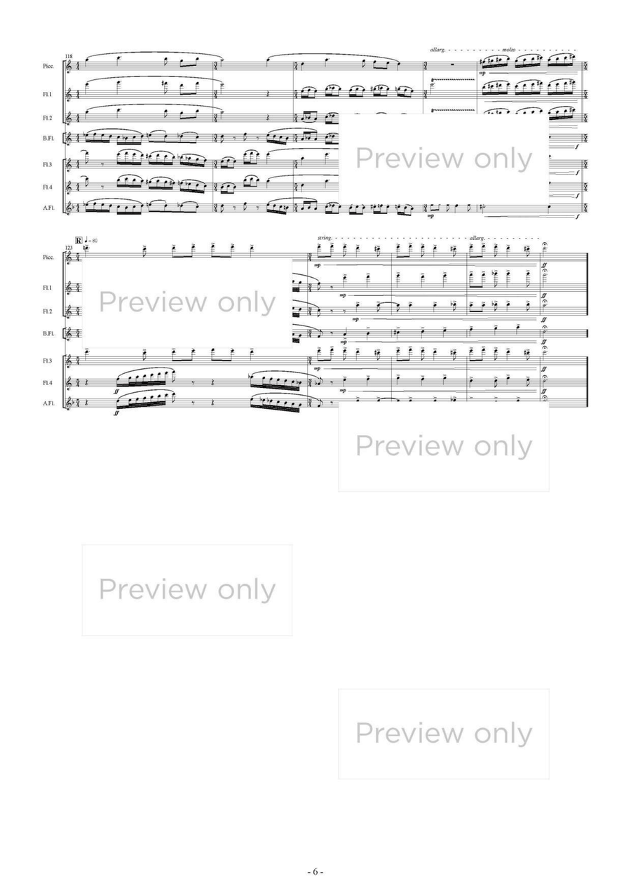 Cori Spezzati con Variazioni - Flute Septet Flute Quartet scores gallery preview page 7