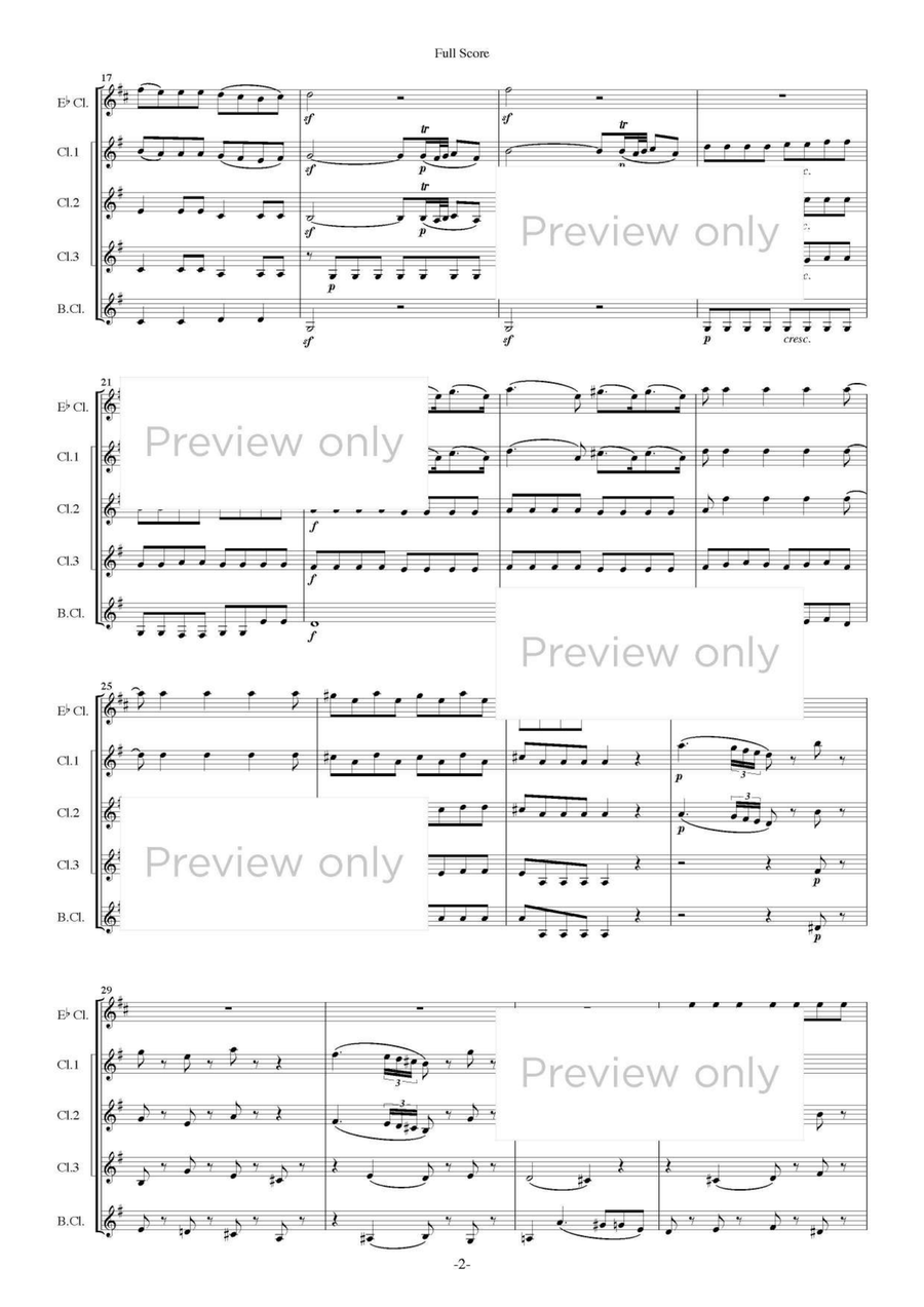 Eine Kleine Nachtmusik Mvt. I - Clarinet Quintet Clarinet Quintet scores gallery preview page 3