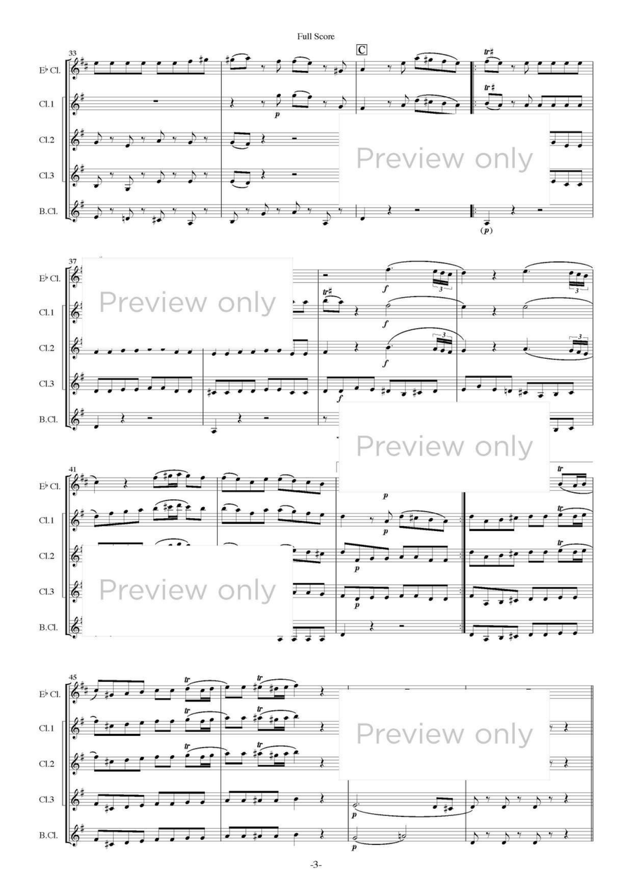 Eine Kleine Nachtmusik Mvt. I - Clarinet Quintet Clarinet Quintet scores gallery preview page 4
