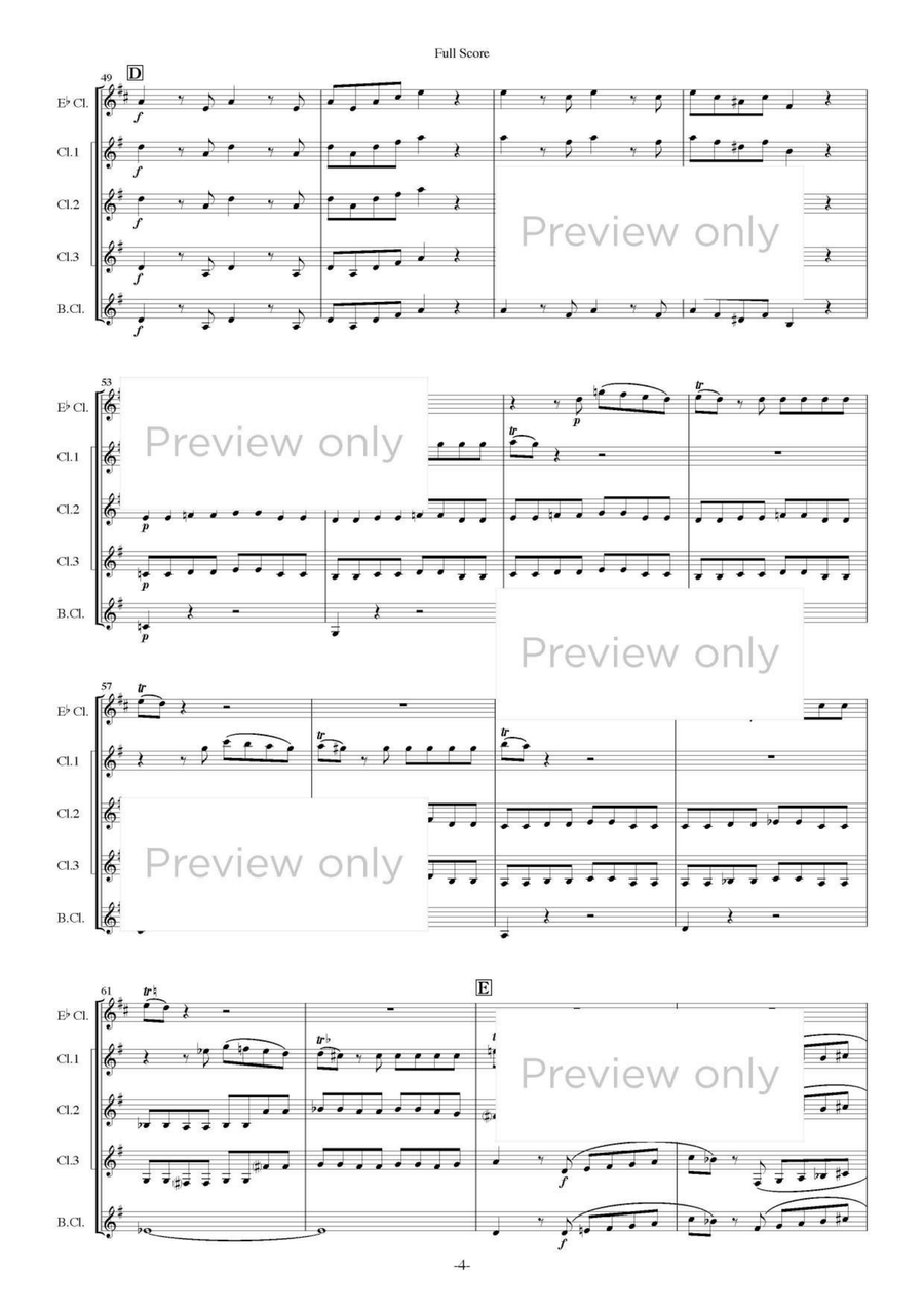 Eine Kleine Nachtmusik Mvt. I - Clarinet Quintet Clarinet Quintet scores gallery preview page 5