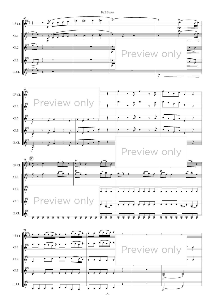 Eine Kleine Nachtmusik Mvt. I - Clarinet Quintet Clarinet Quintet scores gallery preview page 6